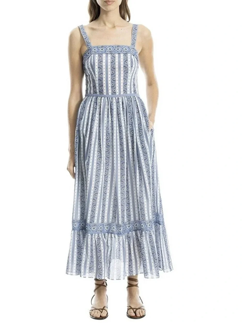 cotton party wear dress Soft (6M–8Y) dressing up for a Bridal invitation launch Style:BROWN lavender cotton vintage floral
